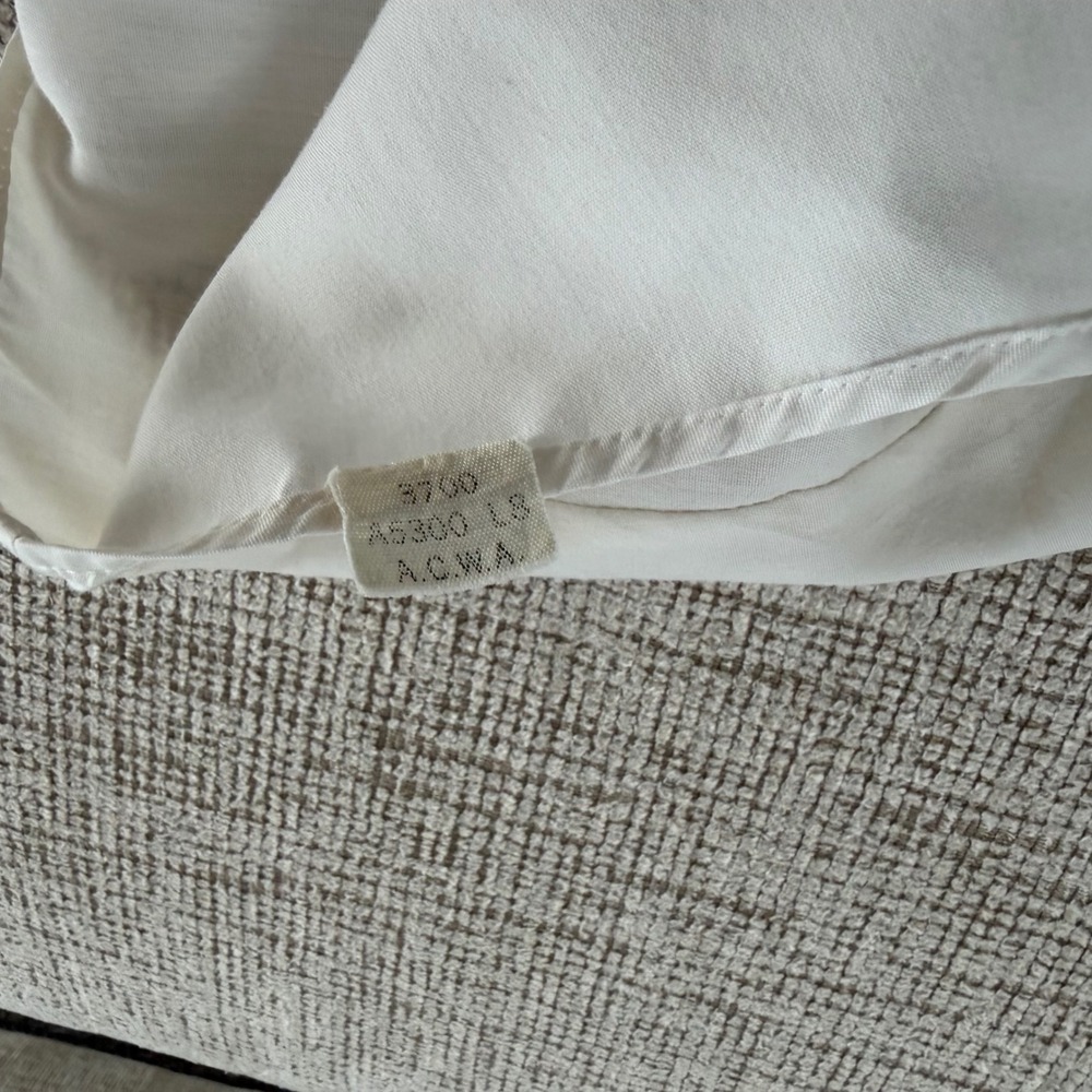 Vintage 70's Arrow Kent Mens Short Sleeve Button Down Shirt Cream Large XL - Picture 3 of 8